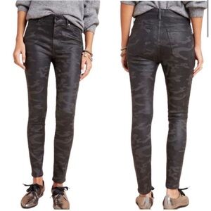 Joe's Womens Jeans  Charlie High Rise Skinny
Ankle CamoStretch Black Size 28 NWT